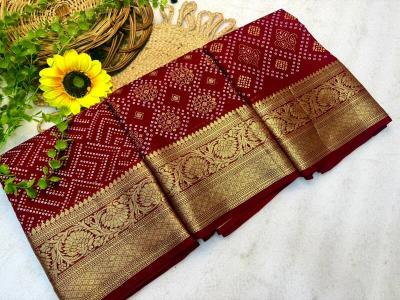 Vastrangan kanjivaram bandhani saree wholesale online market